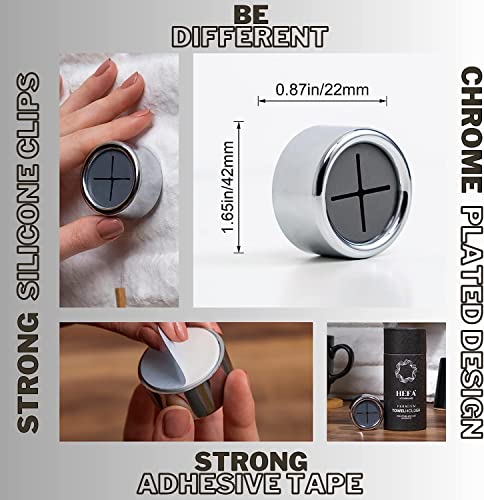 HEFA Towel Hooks, Towel Holder, Dish Towel Holder, Kitchen Organization, Kitchen Towel Hook, Kitchen Towel Holder, Hand Towel Holder, Kitchen Gadgets - color: Chrome, size: 4 Pack