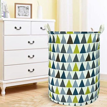 Merdes 19.7’’ Waterproof Foldable Laundry Hamper, Dirty Clothes Laundry Basket, Linen Bin Storage Organizer for Toy Collection (Triangle2) - color: Triangle2