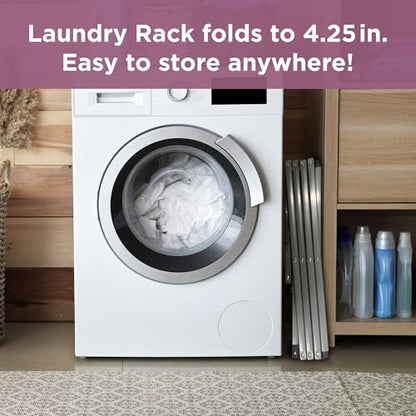 BLACK+DECKER 4-Tier Expandable Collapsible Clothes Drying Rack, Telescopic Height, Foldable Space-Saving Laundry Air Dryer for Towels, Shirts & Delicates – Durable Steel, No Tools Needed - color: Grey/Grey