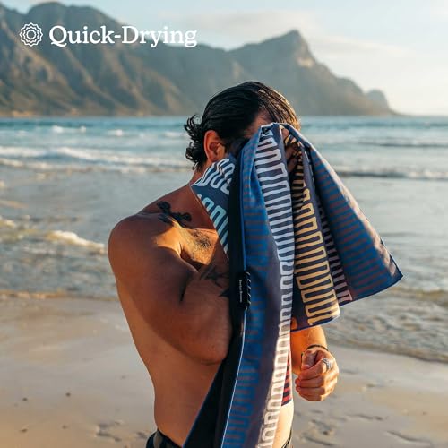 Nomadix Original Towel - Perfect for Beach, Pool, Travel, Camping, Yoga - Made with Recycled Materials - Super Absorbent - Sand Resistant - Switchback Multi - 72.5x30 - color: Switchback Multi