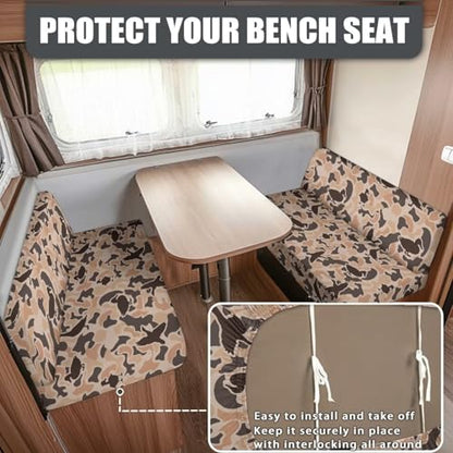 SEANATIVE Duck Camo RV Dinette Sofa Cover Replacement Camper Cushions Cover Slipcovers for Travel Trailer Couch Bench Covers Rectangle Loveseat Protective Cover Prevent Scratches - color: Duck Camo