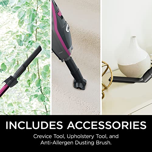 Shark HV371 Rocket Pro DLX Corded Stick, Removable Hand Vacuum, Advanced Swivel Steering, XL Cup, Crevice Tool, Upholstery Tool & Anti-Allergen Dust Brush, Fuchsia, Capacity - color: Fuchsia
