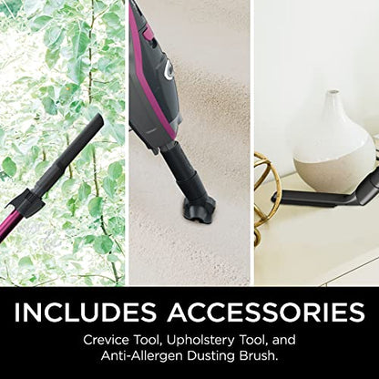 Shark HV371 Rocket Pro DLX Corded Stick, Removable Hand Vacuum, Advanced Swivel Steering, XL Cup, Crevice Tool, Upholstery Tool & Anti-Allergen Dust Brush, Fuchsia, Capacity - color: Fuchsia
