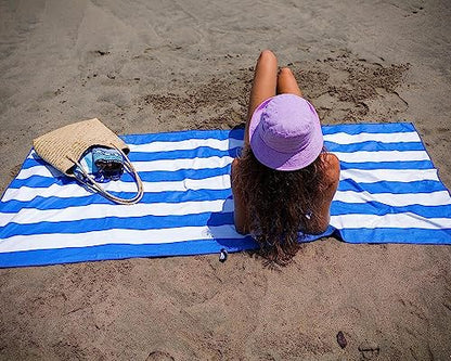 Elite Trend Quick Dry Towel Large 63x31 Inch - Microfiber Beach Towel - Perfect for Beach, Travel, Swimming, Pool, Yoga, Hiking, Camping - Lightweight, Fast Drying, Compact for Adults (Cabana Blue) - color: Cabana Blue, style: Large 63x31"