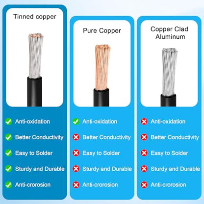 10AWG 5FT Solar to XT60i Extension Cable 3 6 10 35 50 75 100FT Heavy Duty Adapter Cable Connector XT60i Wire for Portable Power Station, Solar Panel, RV, Battery - size: 5FT