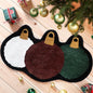 Drydiet Christmas Ball Bathroom Rug Cute Xmas Door Mat Christmas Ball Bath Mat Brown Green White Shower Bathroom Decoration Rug Non Slip Washable - style: Christmas Ball