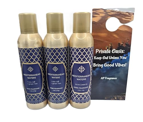 AP Fragrance Belfair Oaks Room Fragrance Air Freshener Spray - Concentrated Deodorizer, Mediterranean Waters - 3 Pack - size: 1 Count (Pack of 3)