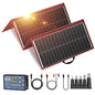 DOKIO 300W Portable Foldable Solar Panel Kit, Compact 19.3x37.4in Design 15.2lb with Standalone Controller and USB, Monocrystalline Charger for 12V Batteries, Power Stations, RV Camping Emergency Use