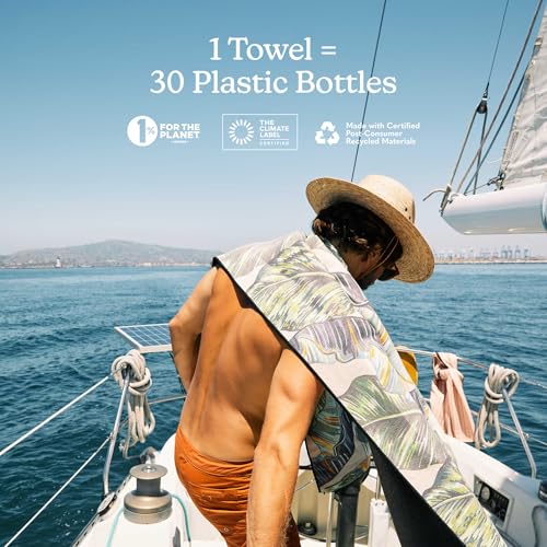 Nomadix Original Towel - Perfect for Beach, Pool, Travel, Camping, Yoga - Made with Recycled Materials - Super Absorbent - Sand Resistant - Banana Leaf Green - 72.5x30 - color: Banana Leaf Green