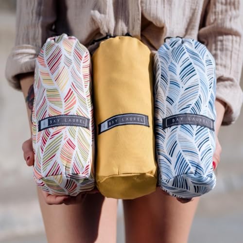 BAY LAUREL Turkish Beach Towel with Travel Bag 39 x 71 Quick Dry Sand Free Lightweight Large Oversized Towels Light - color: Pink With Mix White