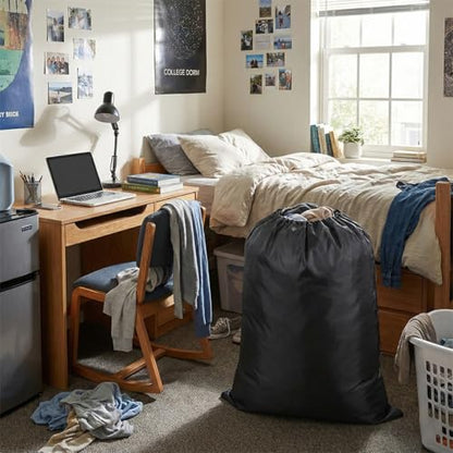 Extra Large Laundry & Storage Bag (Black, 27"x35" - 2 Pack) | Lightweight, Dust & Moisture. Ideal for Blankets, Clothes, Pillows & Cushions for Moving, Dorms, Travel & Camping - size: 27"x35" - 2 Pack