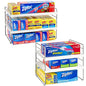 2 Pack Pantry Organization and Storage, Expandable Foil and Plastic Wrap Organizer, Adjustable Kitchen Wrap Organizer Rack for Cabinet, Foil Saran Wrap Holder Shelf for Sandwich Plastic Bags Box, - size: 2 Pack