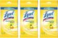 Lysol Disinfecting Wipes To-Go Pack, Lemon Scent, 15 Count (Pack of 3)