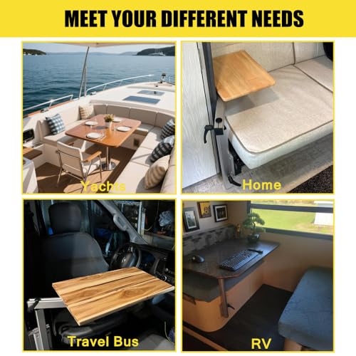 RV Adjustable Table Leg, Removable RV Table Leg, Detachable Height Adjustable Aluminum Alloy 360-Degree Swivel Tabletop, Perfect for Yachts, RV, Motorhome, Camping Use
