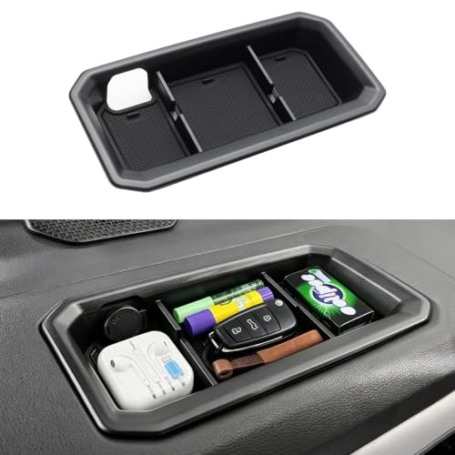 JDMCAR Dashboard Tray Compatible with 2022 2023 2024 2025 2026 Toyota Tundra Accessories and 2023-2026 Sequoia Dash Panel Center Console Table Storage Organizer with Anti-Slip Backing Liner - size: Fits 2022+ Tundra