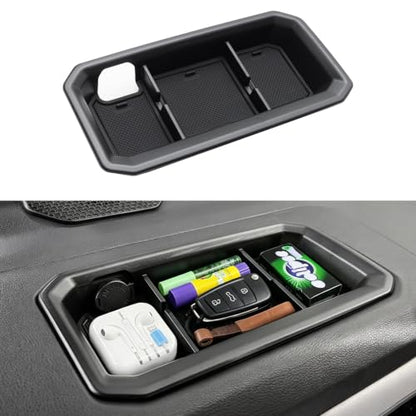 JDMCAR Dashboard Tray Compatible with 2022 2023 2024 2025 2026 Toyota Tundra Accessories and 2023-2026 Sequoia Dash Panel Center Console Table Storage Organizer with Anti-Slip Backing Liner - size: Fits 2022+ Tundra