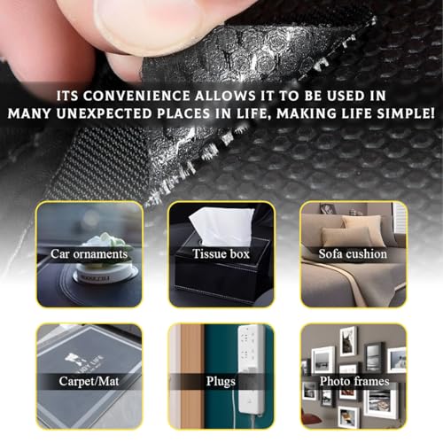 Yourkar 10 PCS Hook and Loop Strips with Adhesive, 2"×2" Car Mats Self-Adhesive Tape Strip, Multi-Purpose Non-Slip Double Sided Snap Fastening Tape, Fixing Tape for Sofa Carpet - color: 10 PCS