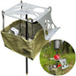 Ruck & River Camping Table - Compact and Lightweight 8"x8" Aluminum Top with Cup Holders, Adjustable Height, Easy to Assemble, Portable Outdoor Table for Camping, Hiking, Fishing, Beach, Hammock