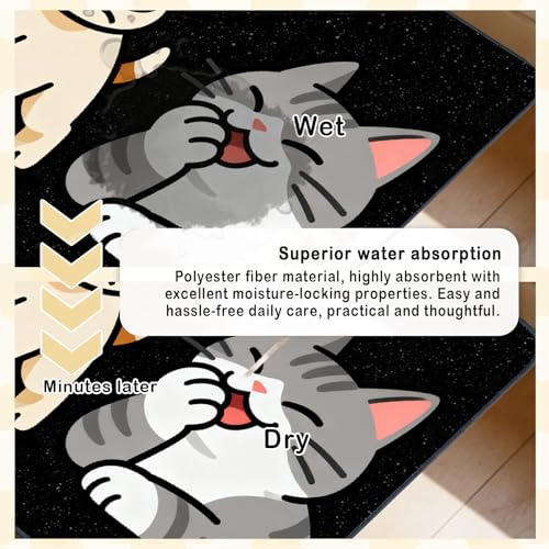 Nuxovilar Dog Supplies pet Food mat 23.62×17.71 inches Polyester mat for Dog Food and Water Bowls pet placemat Home Crate Travel - color: TT17784