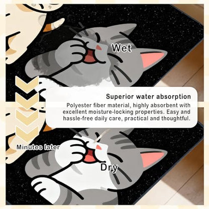 Nuxovilar Dog Supplies pet Food mat 23.62×17.71 inches Polyester mat for Dog Food and Water Bowls pet placemat Home Crate Travel - color: TT17784