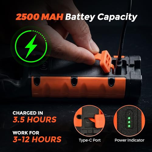 Rechargeable Flashlights High Lumens, LED Flashlight with Zoomable & 180° Swivel Head, 3 Brightness Modes, IP54 Waterproof IK08 Impact-Resistant Magnetic Flashlight for Emergency, Camping, Home Use