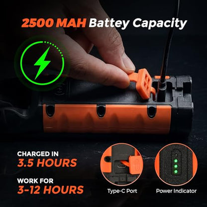 Rechargeable Flashlights High Lumens, LED Flashlight with Zoomable & 180° Swivel Head, 3 Brightness Modes, IP54 Waterproof IK08 Impact-Resistant Magnetic Flashlight for Emergency, Camping, Home Use