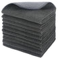 SINLAND Microfiber Dish Cloths Wash Clothes for Kitchen Best Kitchen Cloths Cleaning Cloth Poly Scour Side 12"x12" (10Pack, Dark Grey) - color: Dark Grey, size: 12inchx12inch 10pack