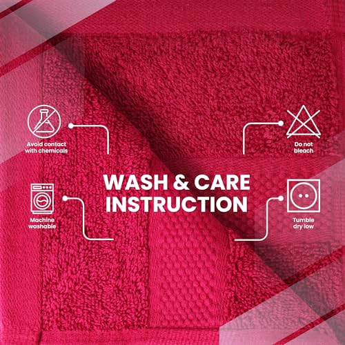 Infinitee Xclusives Burgundy Hand Towels for Bathroom - Set of 6 (16x28 inches) 600 GSM, 100% Cotton Ultra Soft, Quick Drying, Hotel Quality Hand Towel Set (Burgundy) - color: Burgundy, size: Hand Towels - 6 Pack
