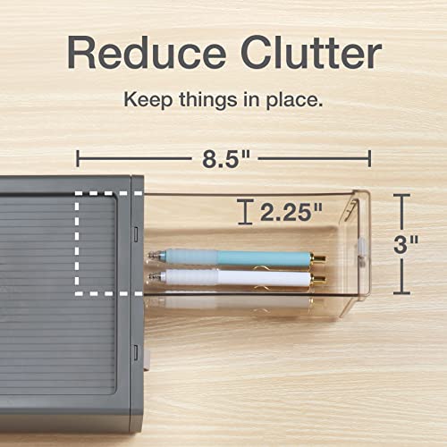 Pendaflex Stackable Drawer, Durable Plastic, Silicon Handles, Tinted Drawers, Double, Gray, 9" x 7" x 3.5", Medium, 1 Piece (41793) - size: Medium, Double
