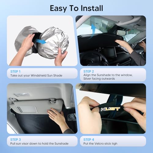 KUST Windshield Sun Shade for 2019-2025 2026 Audi Q3 Accessories Custom Fit Sunshade Window Shade Sun Visor Protector Foldable Blocks UV Rays Keep Your Car Cooler - size: FOR | Audi Q3 2019-present