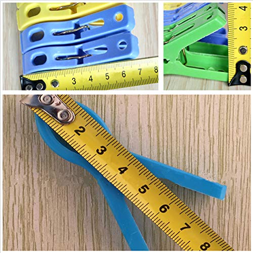 Small Plastic Laundry Clothespins Wide Open Drying Rack Clothes Pins Blanket Sheets Towel Clips Clothing Clamps 24 Pack - color: 2.7inch Plastic Clothespins 24pcs