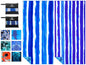 Yongoes 2 Pack Microfiber Lightweight Thin Beach Towel Sand Free Quick Dry Super Absorbent Large Towels for Swimming Pool Yoga Gym Travel Vacation Beach Accessories Essentials Stripes - color: 2 Pack Blue Stripes