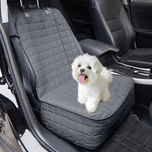 Elegant Comfort Premium Pet Car Seat Cover for Front Seat, Luxury Microfiber Car Seat Protector, Heavy Duty and Durable, Non-Slip and Waterproof Car Seat Cover for Trucks, Cars, and SUVs, Gray - color: Gray, size: Front Seat