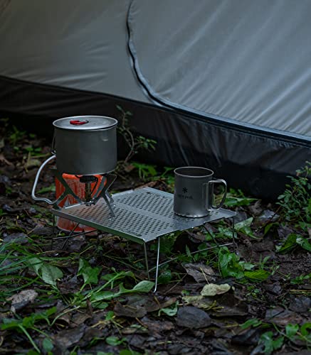 iClimb Mini Solo Folding Table Ultralight Compact for Backpacking Camping Hiking Beach Picnic (Silver, Mini) - color: Silver, size: Mini