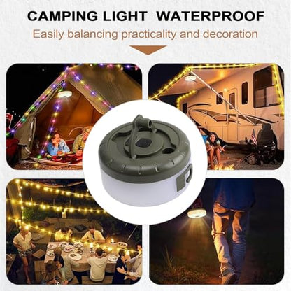 LED Camping Light – Portable Lamp, String Lighting | Ultra-Long Battery Life, Hanging Atmosphere Illumination for Tent Hiking Fishing Outdoor Travel Adventure Gear - size: 8 meters warm light