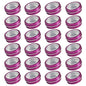 2 oz (60ml) Purple Aluminum Tins with Clear Lids and Labels, 24 Pack | Clear View Lid, Secure Packaging, Tight Screw Lids, Includes Blank Labels, 11 Color Options - color: Purple