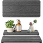 2PCS Water Absorbing Stone Tray, Quick Drying Diatomite Stone Sink Tray, Water Absorbent Diatomite Coasters for Kitchen Sink, Bathroom Counter Hand Soap Dish Toothbrush Holders - color: 2pcs 21×10cm Dark Gray Stripe