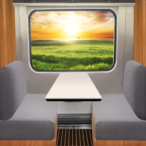 FUANGUI RV Dinette Cushion Covers Stretch Camper Cushion Cover Booth Seats Replacement RV Cushion Covers Washable Sofa Furniture Protector (Dark Gray, 2 Bench Cover & 2 Backrest Cover) - color: Dark Gray