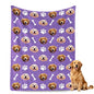 Personalized Paw Print Dog Blanket with Pets Pictures, Custom Funny Cat Dog Face Blankets for Small Medium Large Puppy, Customized Throw Blanket for Pet Lovers Women Men Memorial Gift - color: Design2