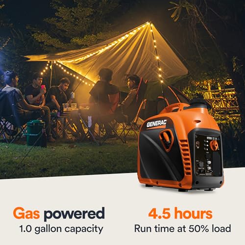 Generac 2,500-Watt Gas Powered Portable Inverter Generator - Lightweight and Compact Design - Produces Clean, Stable Power - Quiet Operation - Great for Home Backup, Camping, and RV Use - style: 2500-Watt Inverter - COsense - 49 ST