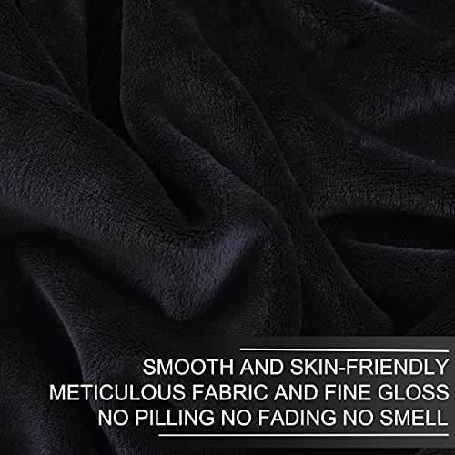Polar Fleece Blanket Travel Size Lightweight Throw for The Bed Extra Soft Brush Fabric Super Warm Sofa Blanket 50"x 61"(Black Travel) - color: Charcoal Grey, size: Travel (50-Inch-by-61-Inch)