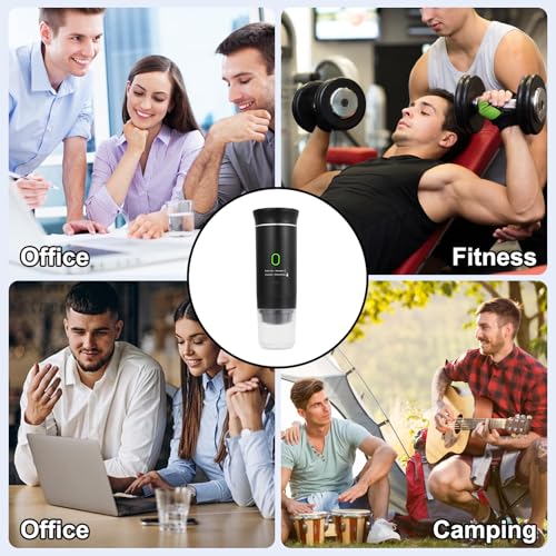 Coffee Maker Set, Portable Espresso Machine and Coffee Grinder, 3 in 1 Travel Coffee Maker Compatible Ground Coffee, Capsules (NS＆DG) for Outdoor Camping Hiking Office