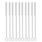 12 Inch Extra Long Straw Brush Cleaner (10 Pack), Flexible Nylon Tube Cleaning Brushes with 0.4 Inch Bristle Head, Rust-Proof Stainless Steel Wire for Reusable Tumbler Straws, Pet Fountains & Pipes