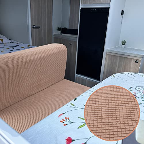 Tlswshsy RV Dinette Cushion Covers-Stretchable Loveseat Sofa Furniture Protector -Elastic Camper Cushion Slipcoversfor RV Camper Car Bench (Khak) - color: Khak