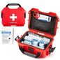 NANUK 903 - Small Waterproof First Aid Kit 78pcs – Pre-Stocked First Aid Emergency Kit with Bandages, Tick Removal Tool, and More – Dustproof, Impact-Resistant, Floats (7.4" x 4.9" x 3.1") – Red - size: 903 First Aid Kit – 90 Pcs