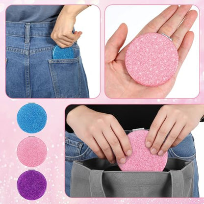 3 Pcs Purse Mirror Compact,Portable Sparkle Small Compact Mirror,Shiny Small Purse Mirror 2X1 Magnifying for Women Girls Bag,Wallet,Pocket