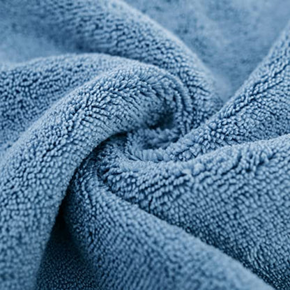 POLYTE Quick Dry Lint Free Microfiber Bath Sheet, 35 x 70 in, Pack of 2 (Blue) - color: Blue
