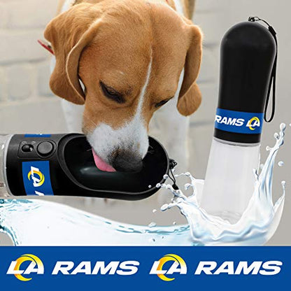 Dog Water Bottle. NFL Los Angeles RAMS PET Water Bottle. Best Cat Water Bottle. Water Fountain Dispenser for Dogs & Cats. - color: Los Angeles Rams