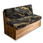 Black Gold Marble Pattern 2 Pcs RV Dinette Cushion Covers Replacement RV Dinette Booth Seats Cover Elastic Sofa Chair Cover Furniture Protector for RV Camper Car Bench - color: Black Gold Marble
