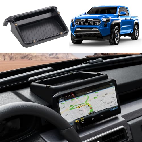 8-Inch Dashboard Behind Screen Storage Box for 2024+ Tacoma – Custom-Fit Dash Storage Box with Anti-Slip Silicone Pad & Hidden Tray, Non-Slip Interior Accessories (Exclusively for 8 Inch Screens)